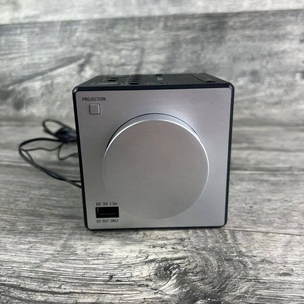 Sony ICF-C1PJ Dual Alarm Projection Nature Sounds AM/FM Clock Radio with Antenna